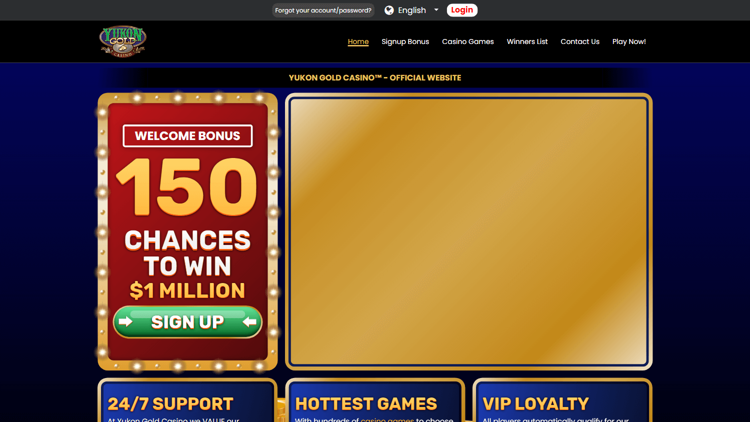 Yukon Gold Casino Desktop screenshot